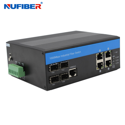 IP44 4-portowy zarządzalny przełącznik przemysłowy z ochroną przeciwprzepięciową 4 Sfp 4 KV Ethernet