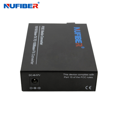 OEM 10/100Mbps POE RJ45 do SC Włókno Media Converter Dual Fiber SM 1310nm 20km IEEE802.3af/at 30W POE Media Converter