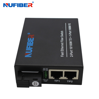 10 Przełącznik światłowodowy 100M Ethernet 2 UTP 1 port SC 3 lata gwarancji